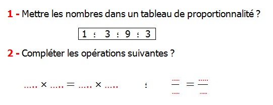 Exercices appliques et exercices corriges de Maths 6ème - La proportionnalité 2 Mettre les nombres dans un tableau de proportionnalité compléter les opérations suivantes.